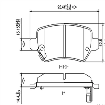 لنت ترمز عقب برای Vauxhall Astra